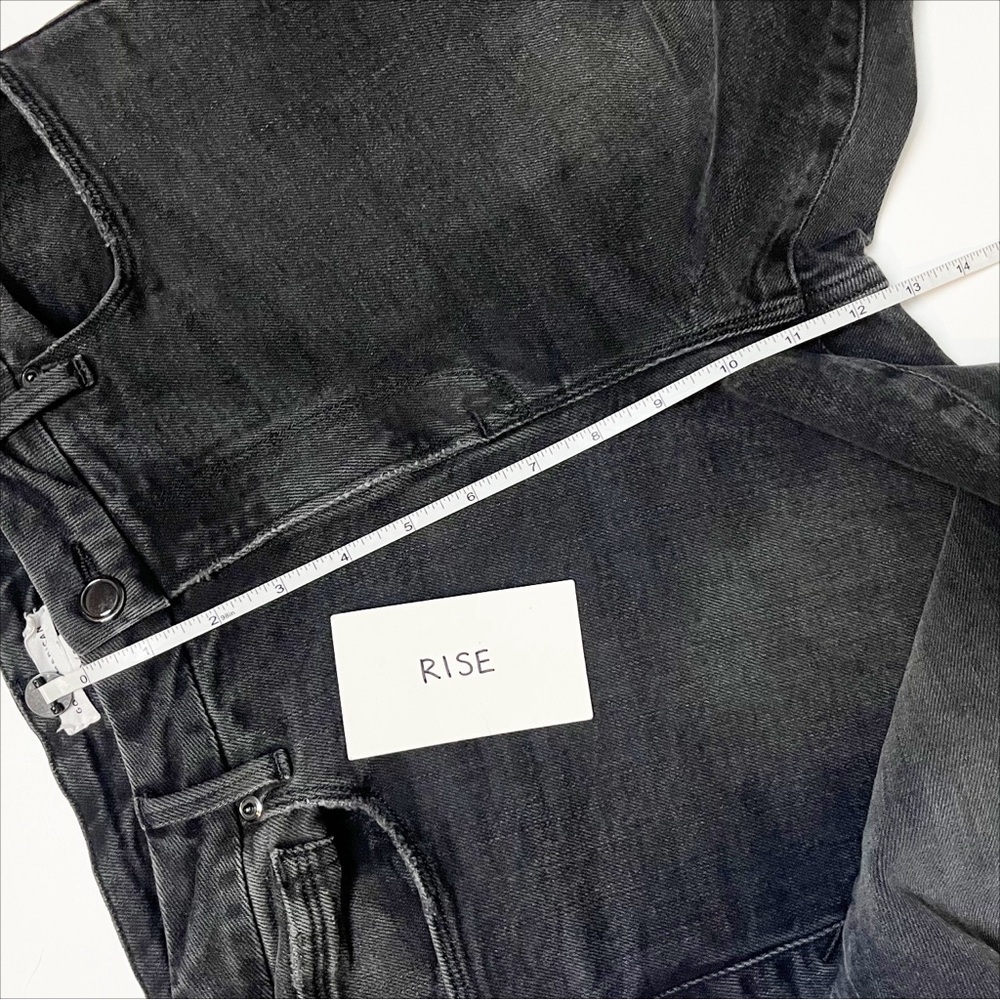 Good American Good Classic Jeans 10 30 black faded distressed high waist stretch - Picture 11 of 12